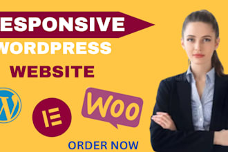 built responsive wordpress website, educational, business website, landing page