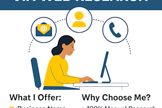 collect business contact info via web research