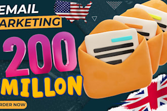 send 650 million bulk emails, email blast and email marketing campaign to inbox