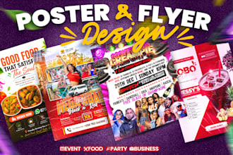 design custom posters and flyers for events or business