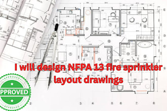 design nfpa 13 fire sprinkler layout drawings
