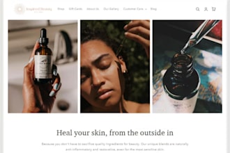 design shopify beauty website skincare spa and hair extension store design
