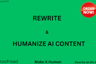 proofread, edit, and rewrite ai generated content