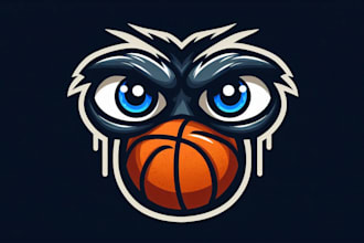 design creative eyes mascot sport logo in very short time