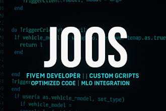develop high end fivem scripts, mlos, and performance fixes