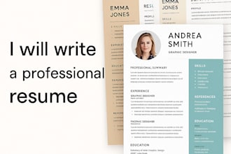 create a professional and modern CV or resume