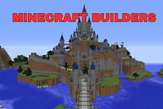 professionally build survival or creative minecraft builds