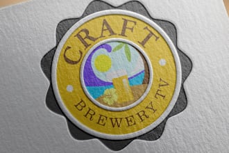 do modern minimalist beer bar logo custom brewery pub design