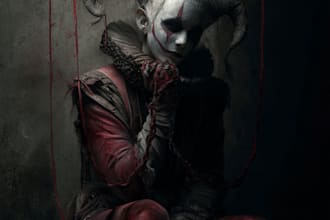 do awesome artwork for dark art, horror, creepy illustration