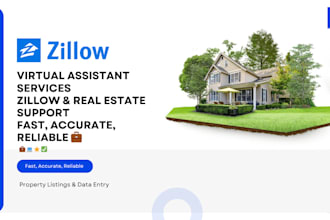 be your zillow real estate virtual assistant for property listing tasks