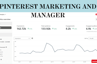 be your pinterest manager for pins, boards, SEO, growth and advertising campaign