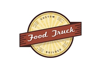 design monogram food truck manufacturing business logo