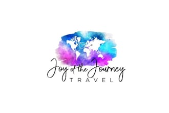 design classic colorful new travel agency logo