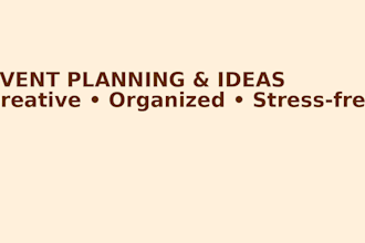 provide creative event planning ideas and organization support