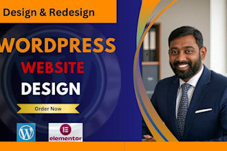 build a personal portfolio website, wordpress business website using elementor
