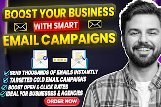 do bulk email campaign, cold email blast, send mass email marketing outreach