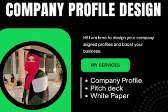 design professional company profiles for you