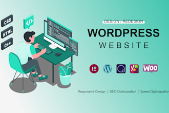design a clean and professional wordpress site with elementor