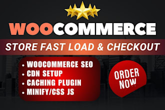 optimize woocommerce performance, CDN, caching and images, store speed up