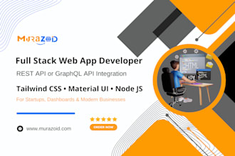 build full stack react nextjs web apps with rest API or graphql API integration