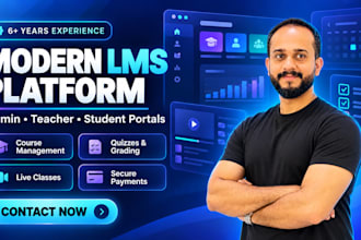 create a modern lms platform with admin, teacher, and student portals