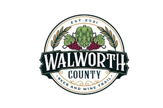 design best quality beer and wine trail logo