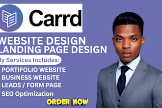 redesign carrd website design carrd website card landing page carrd website