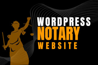 create notary website, notary landing page, wordpress website design