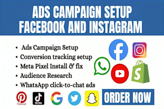 setup facebook instagram ads campaign whatsapp youtube ads meta ads manager