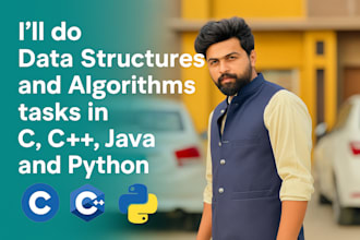 do data structures and algorithms tasks in c, cpp, java and python