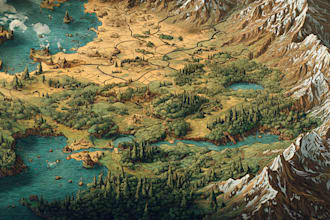draw high quality professional fantasy map for dnd campaign,