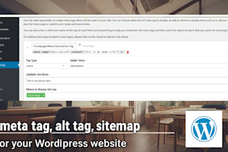 optimize wordpress SEO with yoast, meta tags, alt tags, speed, and XML sitemap