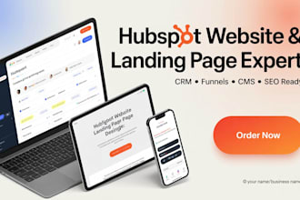 design hubspot landing page or full hubspot hubspot website with CRM integration
