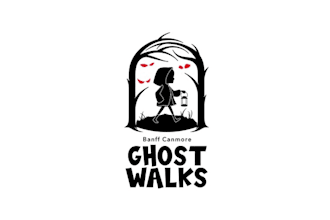 do a delightfully spooky logo for small ghost walk company