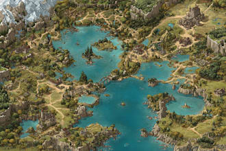 design fantasy map illustration isometric map, or city map