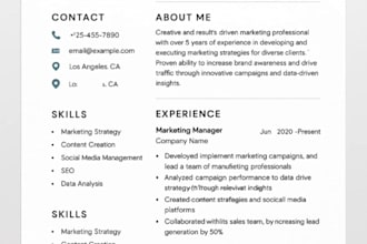 design a professional and modern resume CV for you