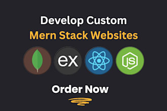 develop custom mern stack website as a mern stack developer