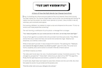 write professional english content for blogs, youtube videos, and marketing