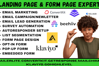 do klaviyo form page landing page mailler lite convertkit getresponse popup form