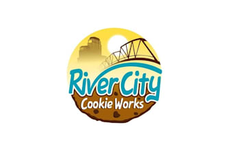 design colorful amazing cookies logo