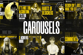 design attractive carousels for linkedin and instagram