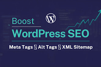 boost wordpress SEO with meta tags, alt tags and XML sitemap
