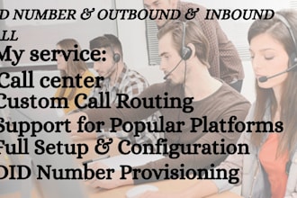 setup caller number, did number ,inbound and outbound call