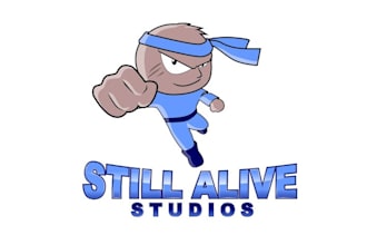 design still alive studios ninja mascot logo