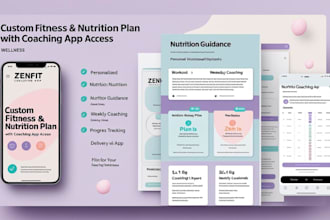 create a fully fitness and nutrition plan with app access
