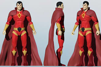 custom 3d action figure 3d articulated figure anime 3d model for printing design