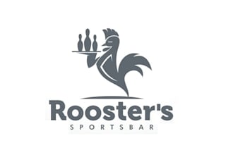 design creative sports bar roosters logo