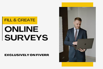 conduct professional market research surveys polls and forms  500 max