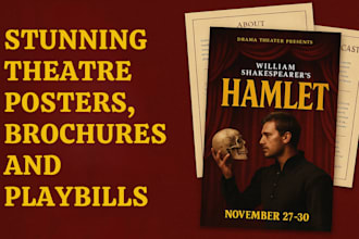 design stunning theatre posters, brochures, and playbills