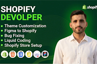 do shopify store customization, theme redesign or bug fixing